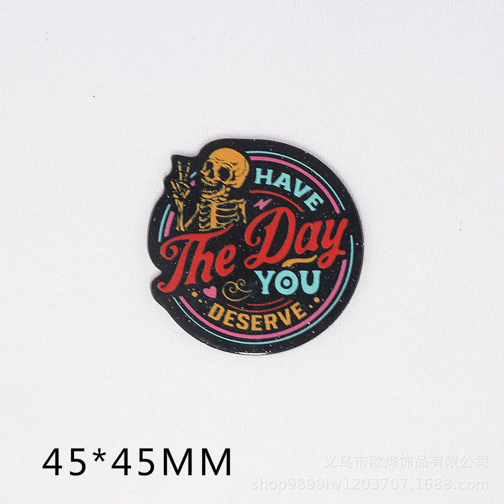 Wholesale 10pcs FlatBack Black Cat Acrylic Pin DIY Patch Accessories